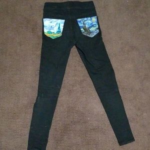 Hand painted van Gogh jeans